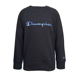 Girls Champion Tie Dye Script Fleece Pullover Sweatshirt